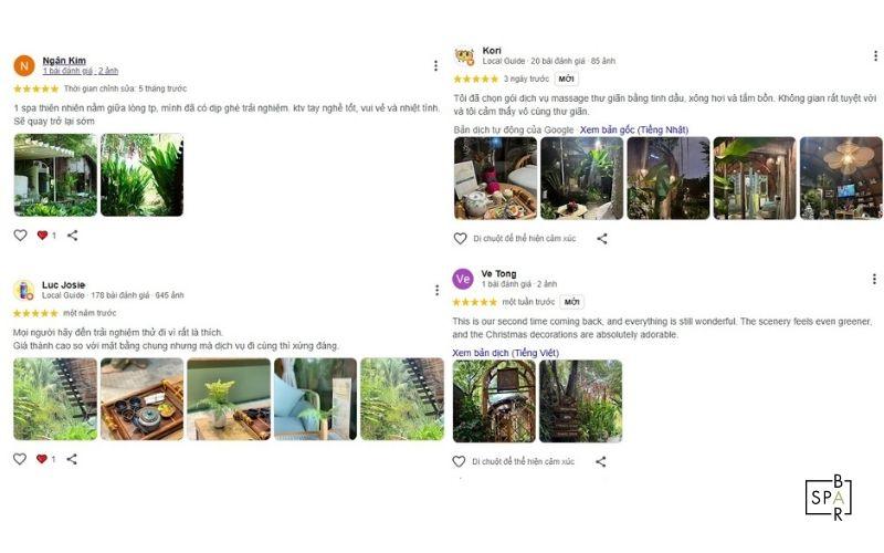 Khách hàng phản hồi dịch vụ Spa thảo điền